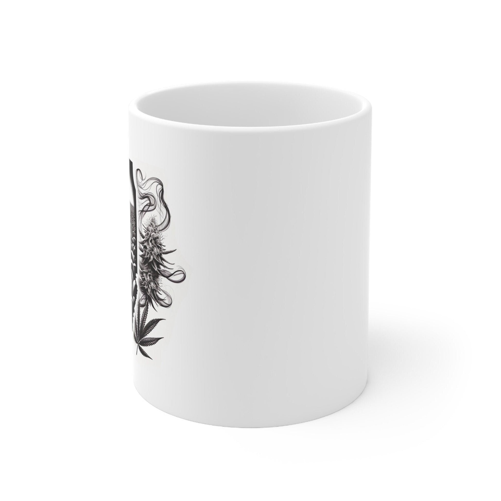 ILLINOIS Weed Mug - State Themed Coffee Mugs, Marijuana Graphic - Perfect Gift for Smokers, Weed Lovers, Stoners - Cannabis Decor