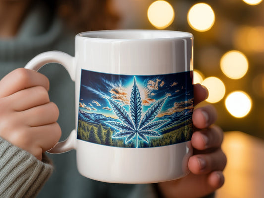 COLORADO Weed Mug - State Themed Coffee Mugs, Marijuana Graphic - Perfect Gift for Smokers, Weed Lovers, Stoners - Cannabis Decor