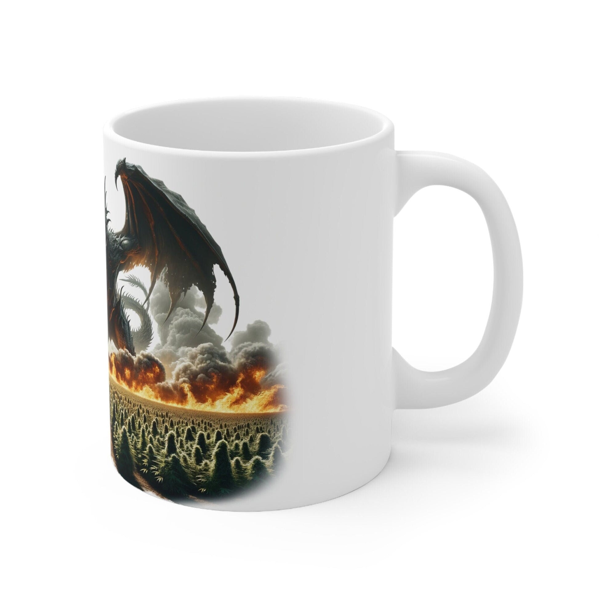 WEED DRAGON - Marijuana Themed Coffee Mugs, Weed Graphic - Perfect Gift for Smokers, Weed Lovers, Stoners - Cannabis Decor