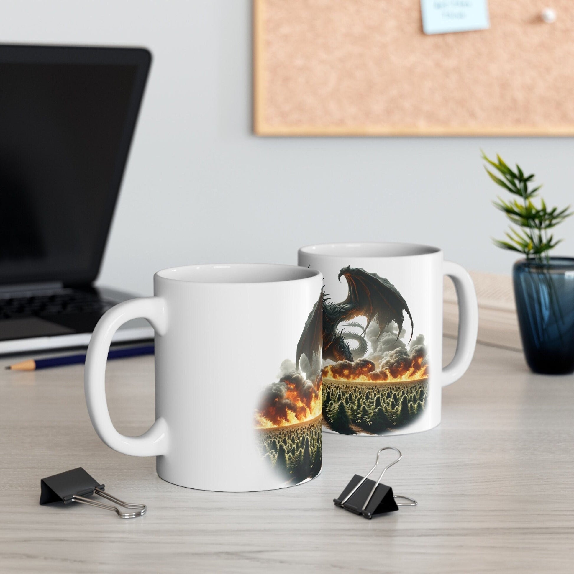 WEED DRAGON - Marijuana Themed Coffee Mugs, Weed Graphic - Perfect Gift for Smokers, Weed Lovers, Stoners - Cannabis Decor
