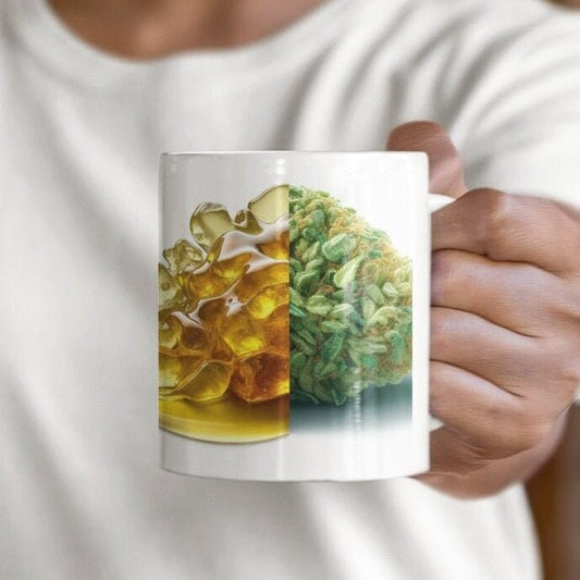 WEED / WAX - Marijuana Themed Coffee Mugs, Weed and Wax Lovers , Perfect Gift for Smokers, Stoners *Cannabis Concentrate*