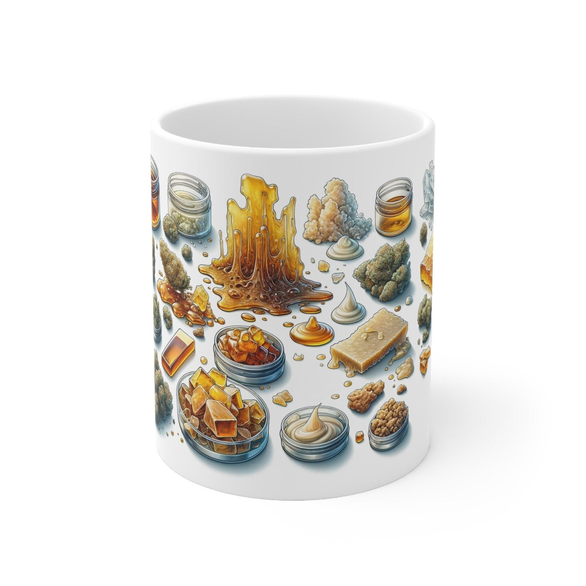 WEED and WAX - Weed Themed Coffee Mugs; Marijuana Mugs - Cannabis Decor - Gift for Smokers, Stoners; Wake and Bake Essentials