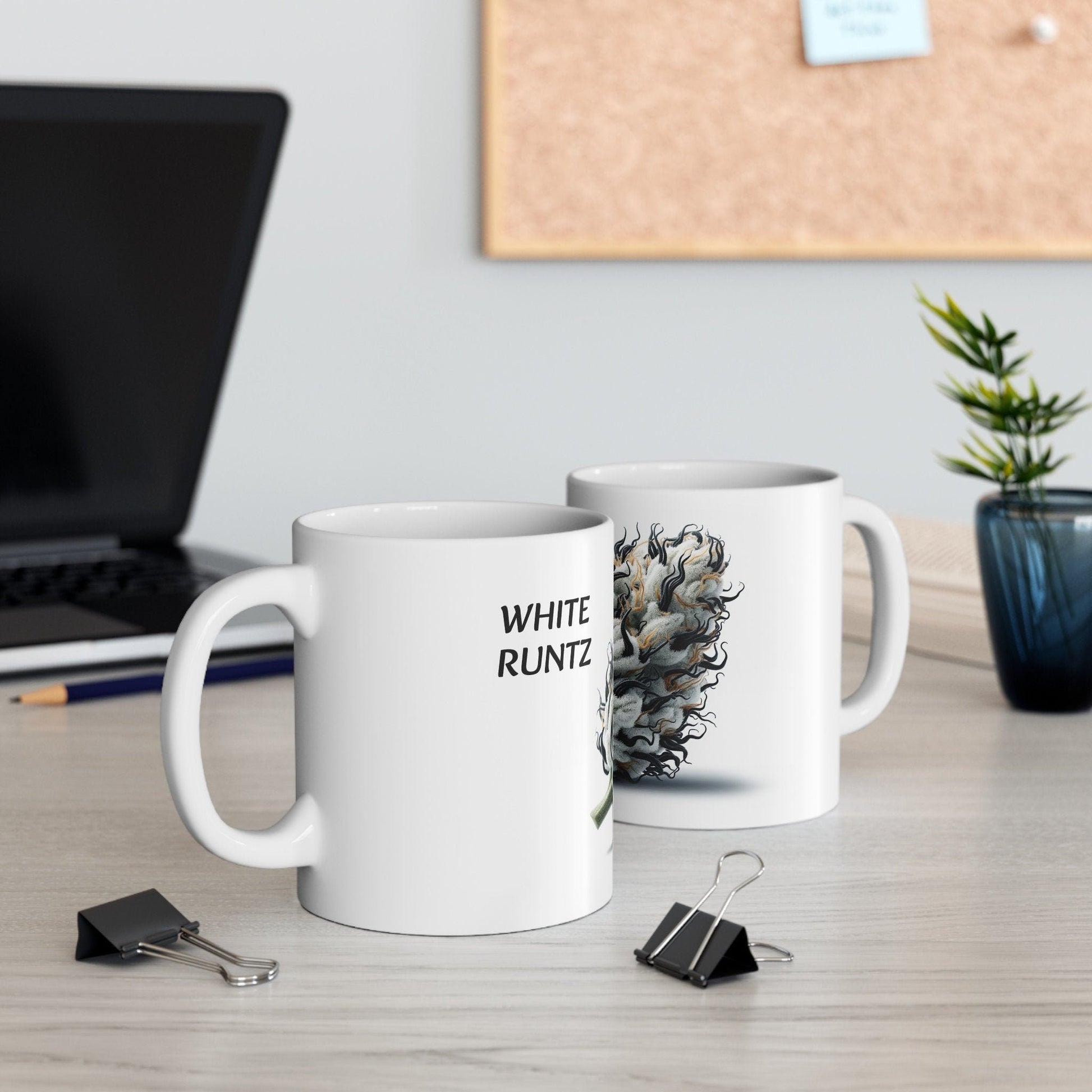 WHITE RUNTZ - Weed Coffee Mug (11oz) - Perfect Strains Gift for Smokers, Stoners, Growers; Wake and Bake Mug / 420 Weed Mug, Marijuana Gift