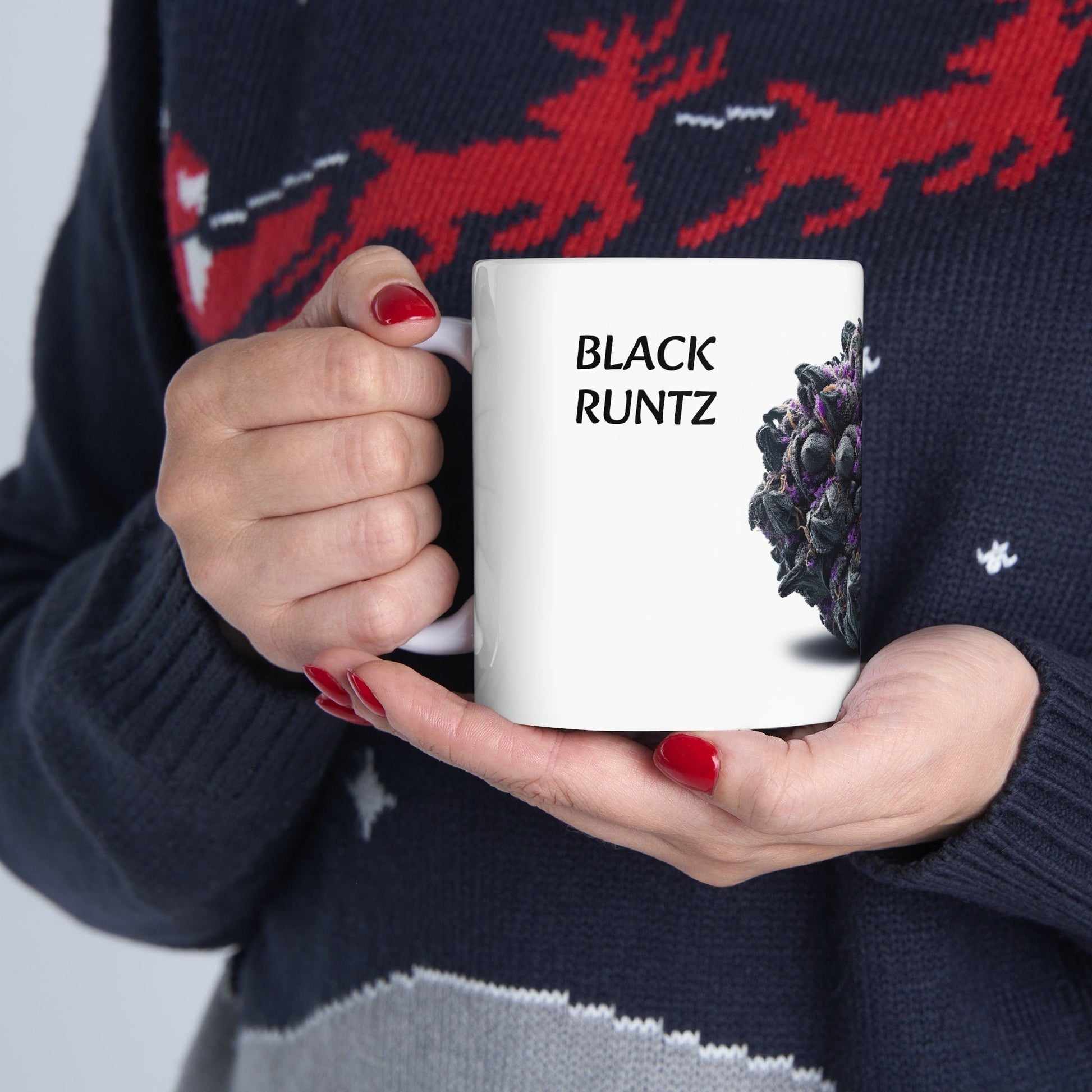 BLACK RUNTZ - Weed Coffee Mug (11oz) - Perfect Strains Gift for Smokers, Stoners, Growers; Wake & Bake Mug / 420 Weed Mug, Marijuana Gift