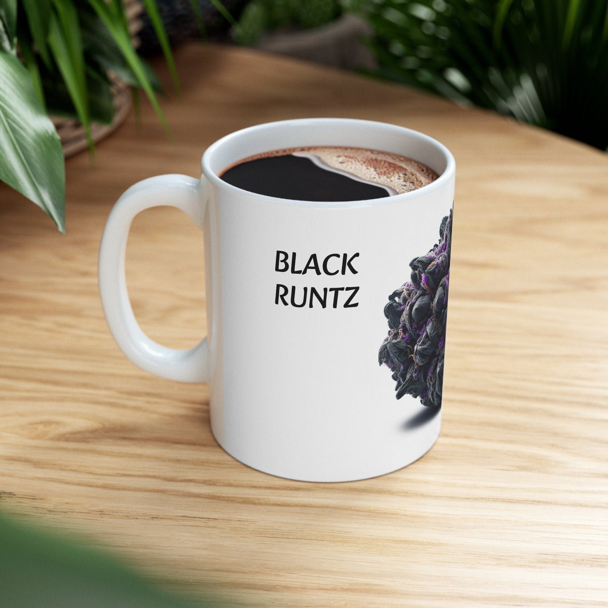 BLACK RUNTZ - Weed Coffee Mug (11oz) - Perfect Strains Gift for Smokers, Stoners, Growers; Wake & Bake Mug / 420 Weed Mug, Marijuana Gift