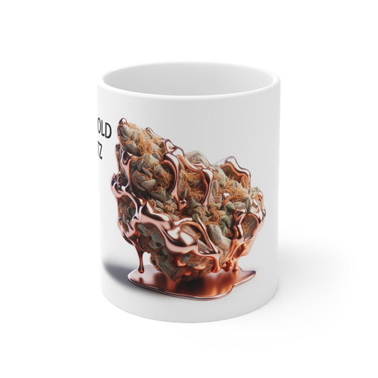 ROSE GOLD - Weed Coffee Mug (11oz) - Perfect Strains Gift for Smokers, Stoners, Growers; Wake and Bake Mug / 420 Weed Mug, Marijuana Gift