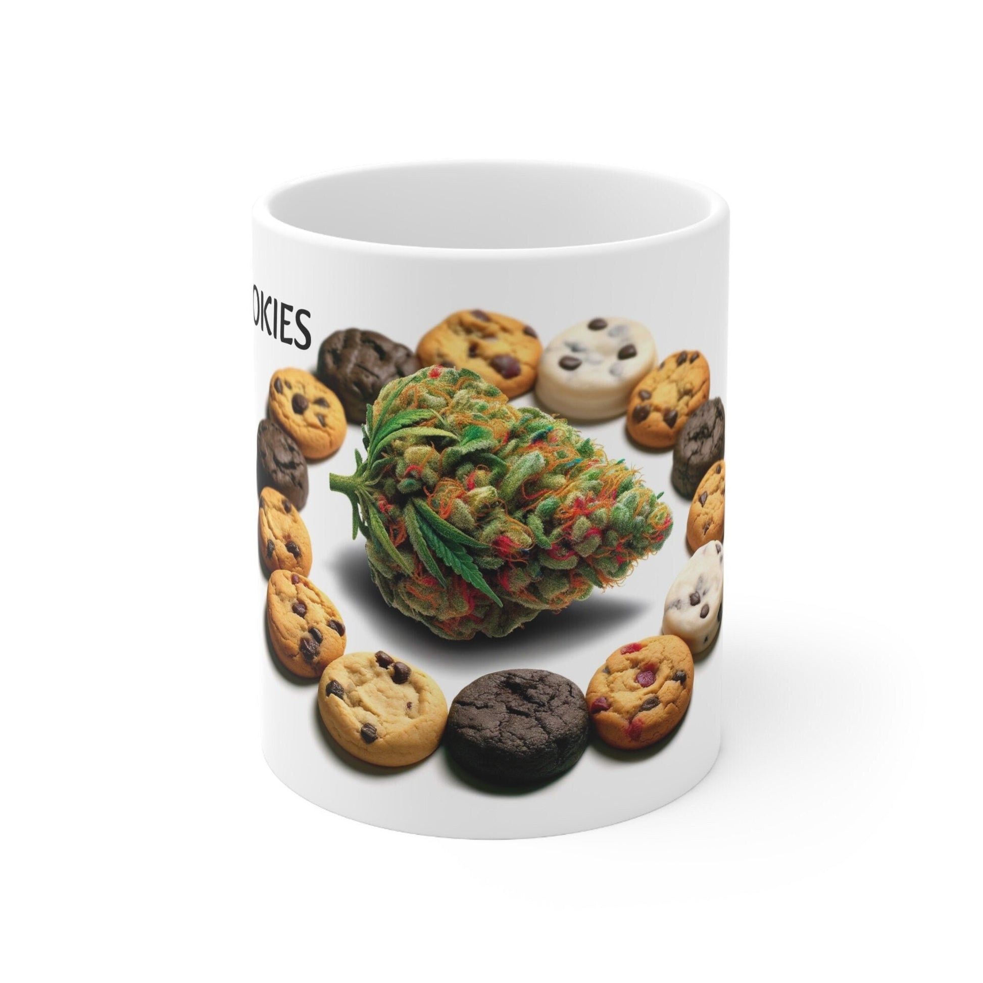 GMO COOKIES - Weed Coffee Mug (11oz) - Perfect Strains Gift for Smokers, Stoners, Growers; Wake and Bake Mug / 420 Weed Mug, Marijuana Gift
