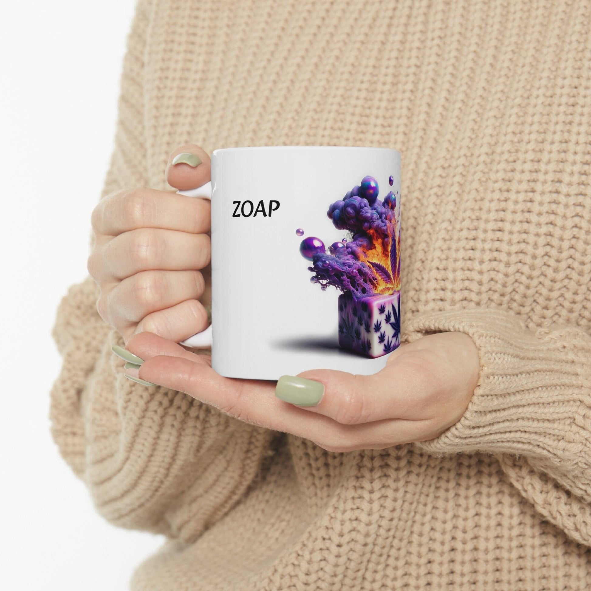 ZOAP - Weed Coffee Mug (11oz) - Perfect Strains Gift for Smokers, Stoners, Growers; Wake and Bake / 420 Weed Mug, Marijuana Gift