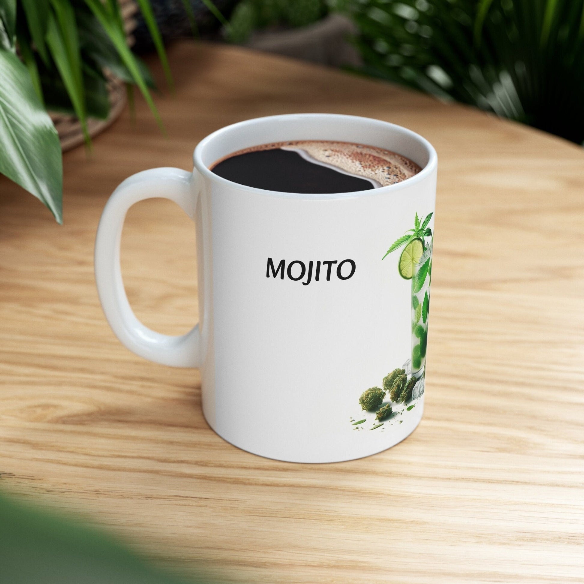 MOJITO - Weed Coffee Mug (11oz) - Perfect Strains Gift for Smokers, Stoners, Growers; Wake and Bake Mug / 420 Weed Mug, Marijuana Gift