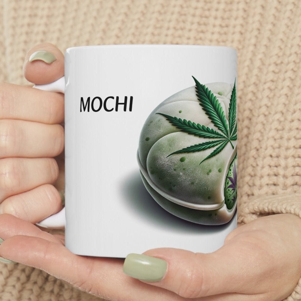 MOCHI - Weed Coffee Mug (11oz) - Perfect Strains Gift for Smokers, Stoners, Growers; Wake and Bake Mug / 420 Weed Mug, Marijuana Gift