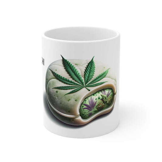 MOCHI - Weed Coffee Mug (11oz) - Perfect Strains Gift for Smokers, Stoners, Growers; Wake and Bake Mug / 420 Weed Mug, Marijuana Gift