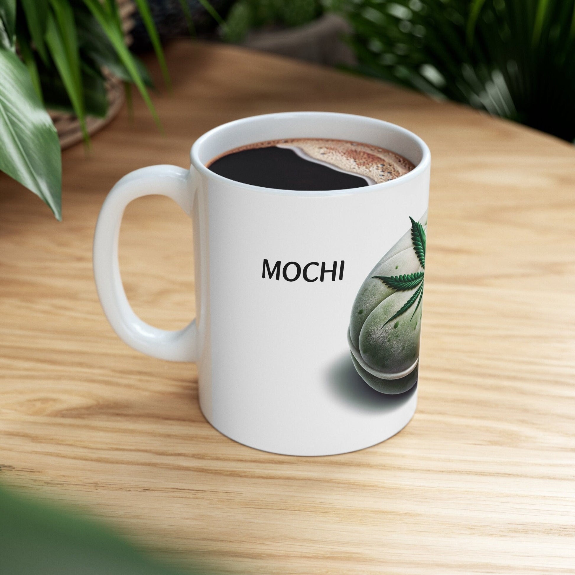 MOCHI - Weed Coffee Mug (11oz) - Perfect Strains Gift for Smokers, Stoners, Growers; Wake and Bake Mug / 420 Weed Mug, Marijuana Gift