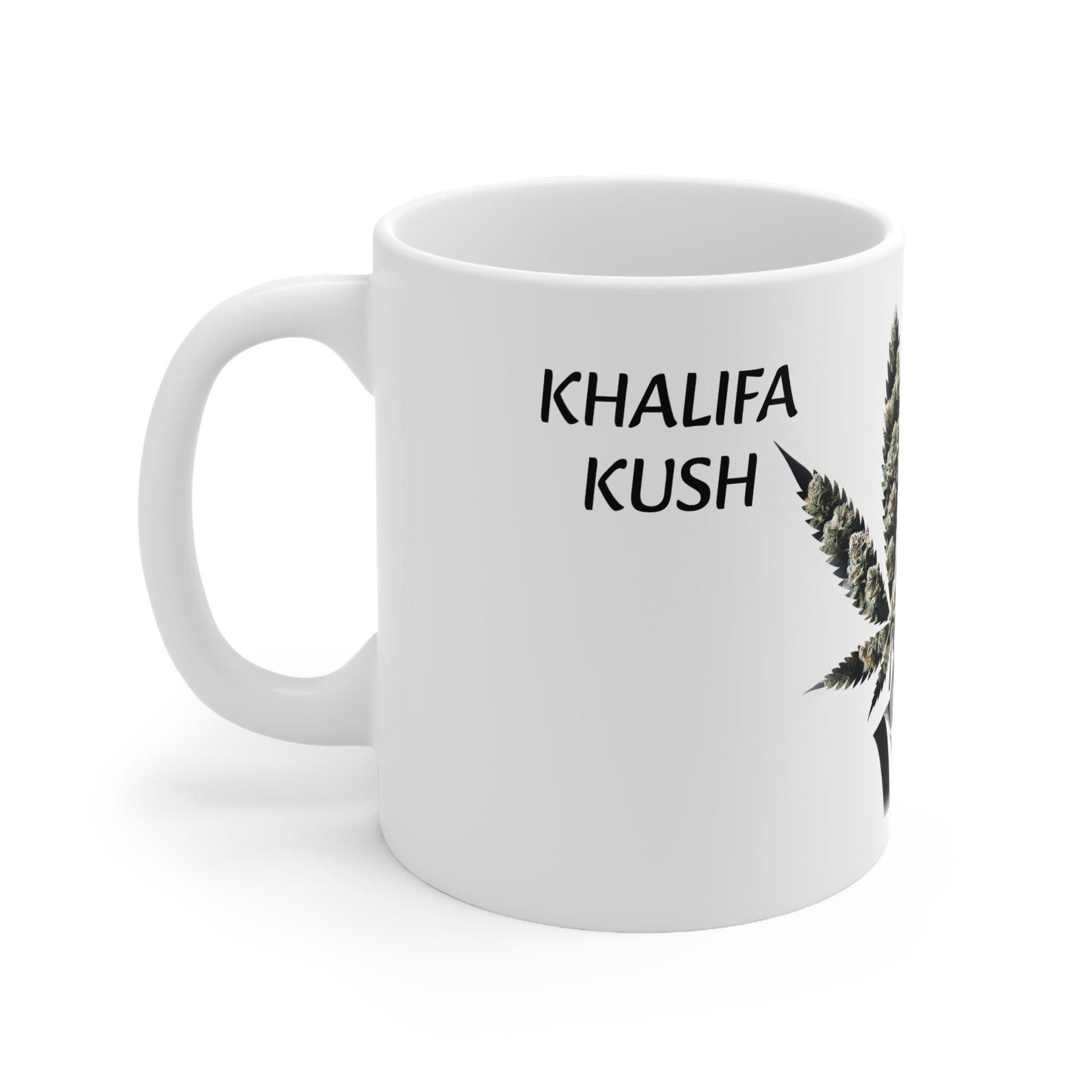 KHALIFA KUSH - Weed Coffee Mug (11oz) - Perfect Strains Gift for Smokers, Stoners, Growers; Wake and Bake Mug / 420 Weed Mug, Marijuana Gift