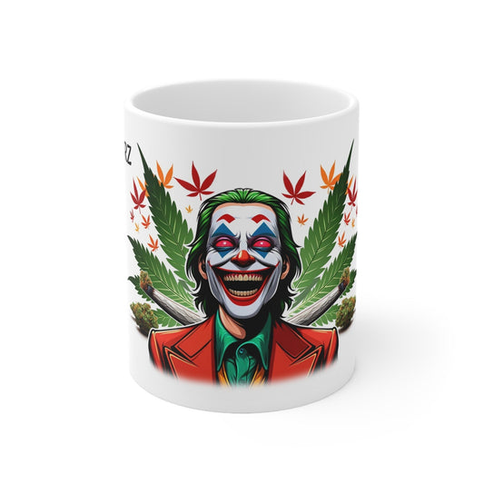 JOKERZ - Weed Coffee Mug (11oz) - Perfect Strains Gift for Smokers, Stoners, Growers; Wake and Bake Mug / 420 Weed Mug, Marijuana Gift