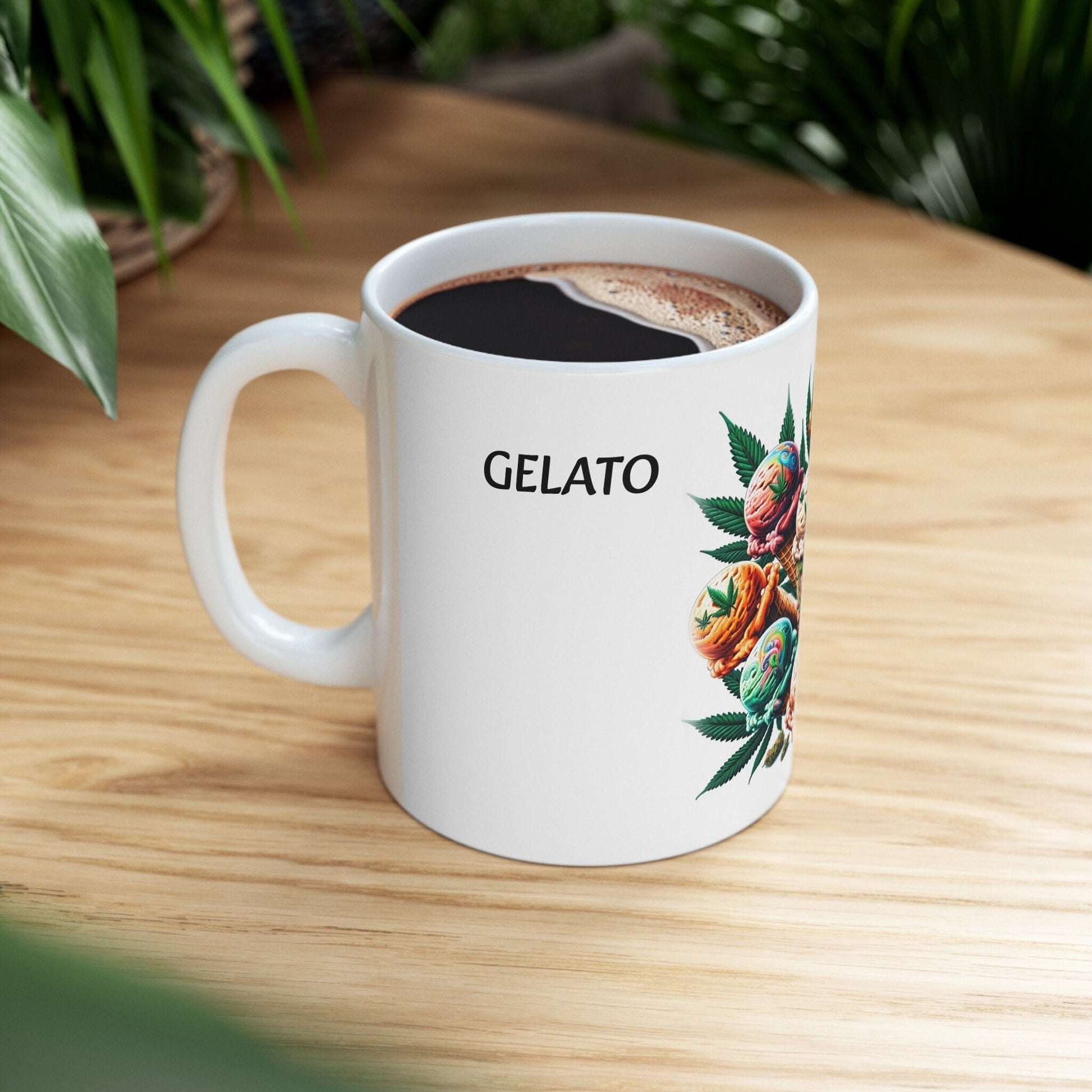 GELATO - Weed Coffee Mug (11oz) - Perfect Strains Gift for Smokers, Stoners, Growers; Wake and Bake Mug / 420 Weed Mug, Marijuana Gift
