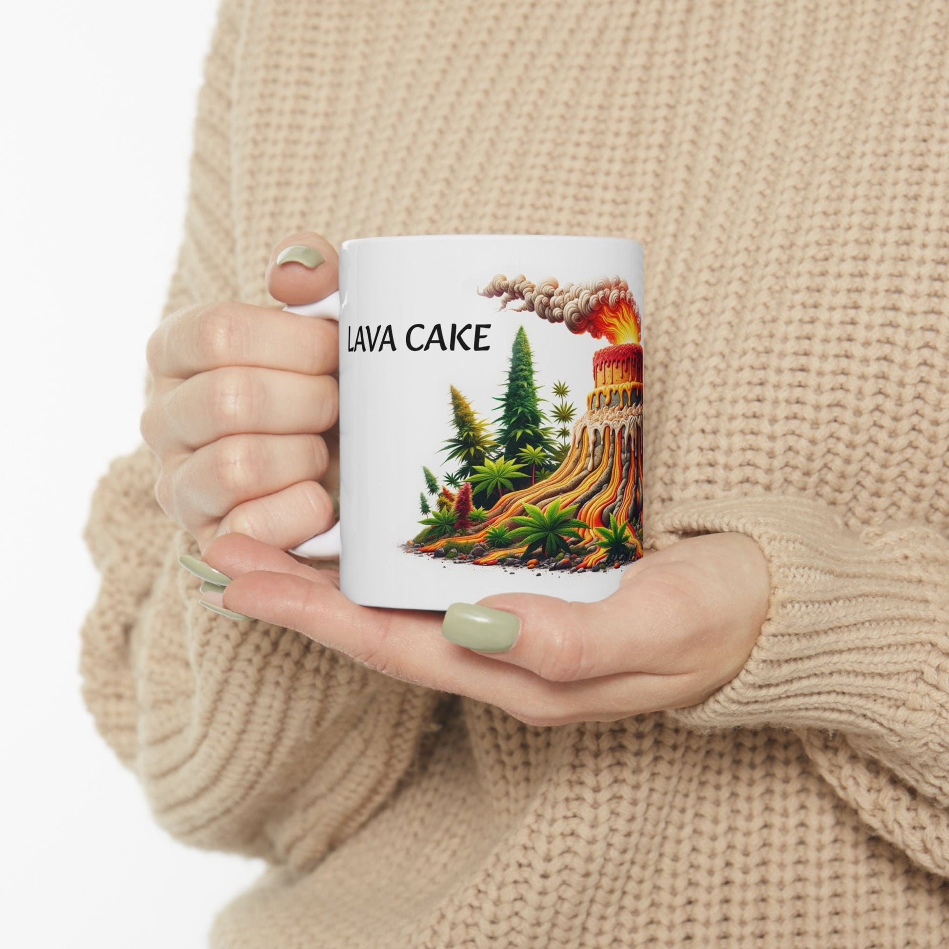 LAVA CAKE - Weed Coffee Mug (11oz) - Perfect Strains Gift for Smokers, Stoners, Growers; Wake and Bake Mug / 420 Weed Mug, Marijuana Gift