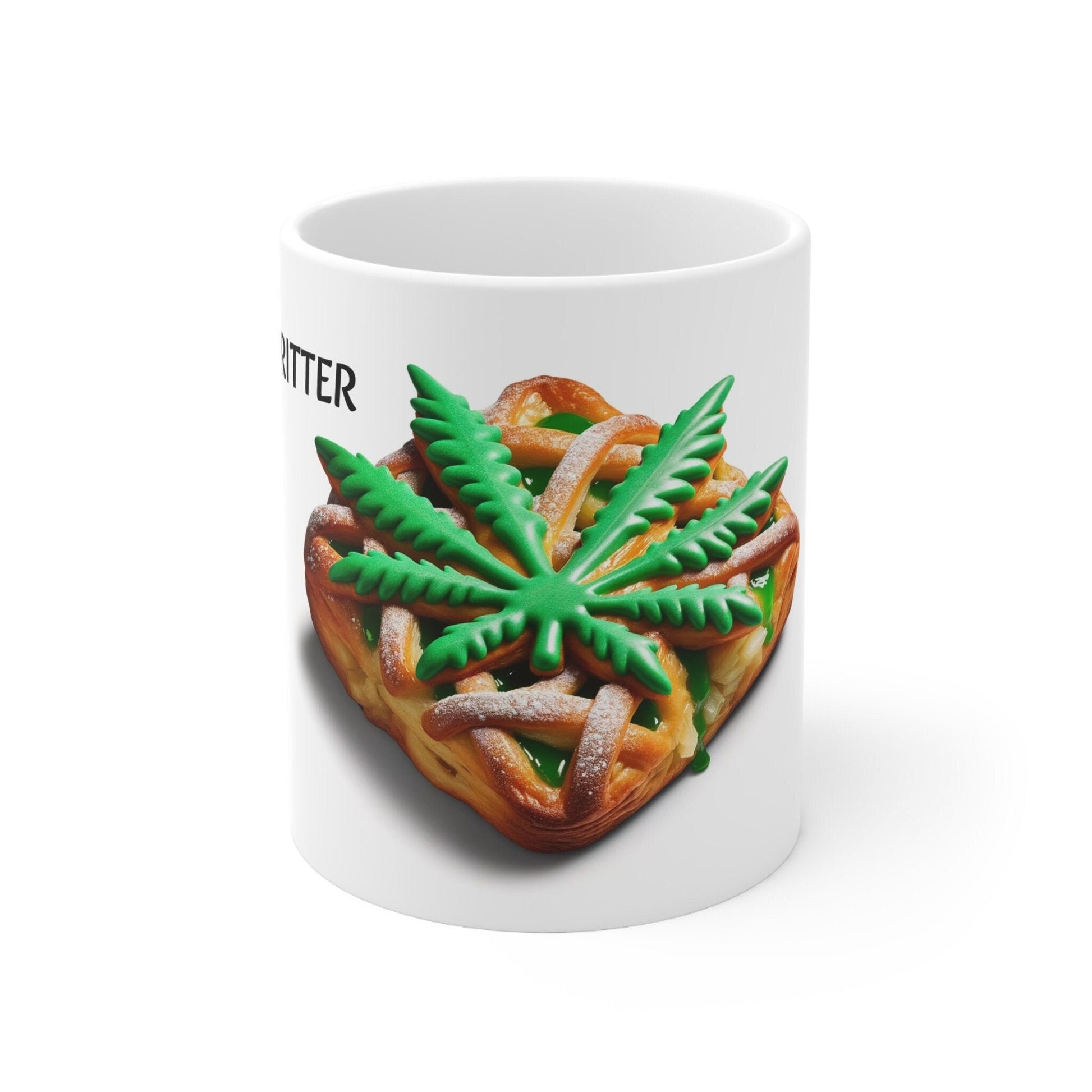 APPLE FRITTER - Weed Coffee Mug (11oz) - Perfect Strains Gift for Smokers, Stoners, Growers; Wake & Bake Mug / 420 Weed Mug, Marijuana Gift