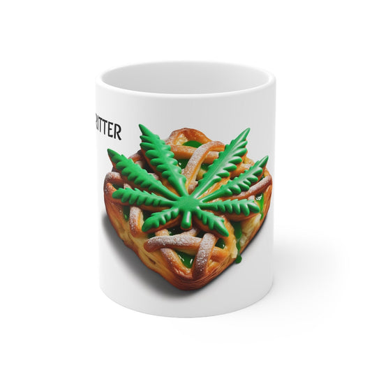 APPLE FRITTER - Weed Coffee Mug (11oz) - Perfect Strains Gift for Smokers, Stoners, Growers; Wake & Bake Mug / 420 Weed Mug, Marijuana Gift
