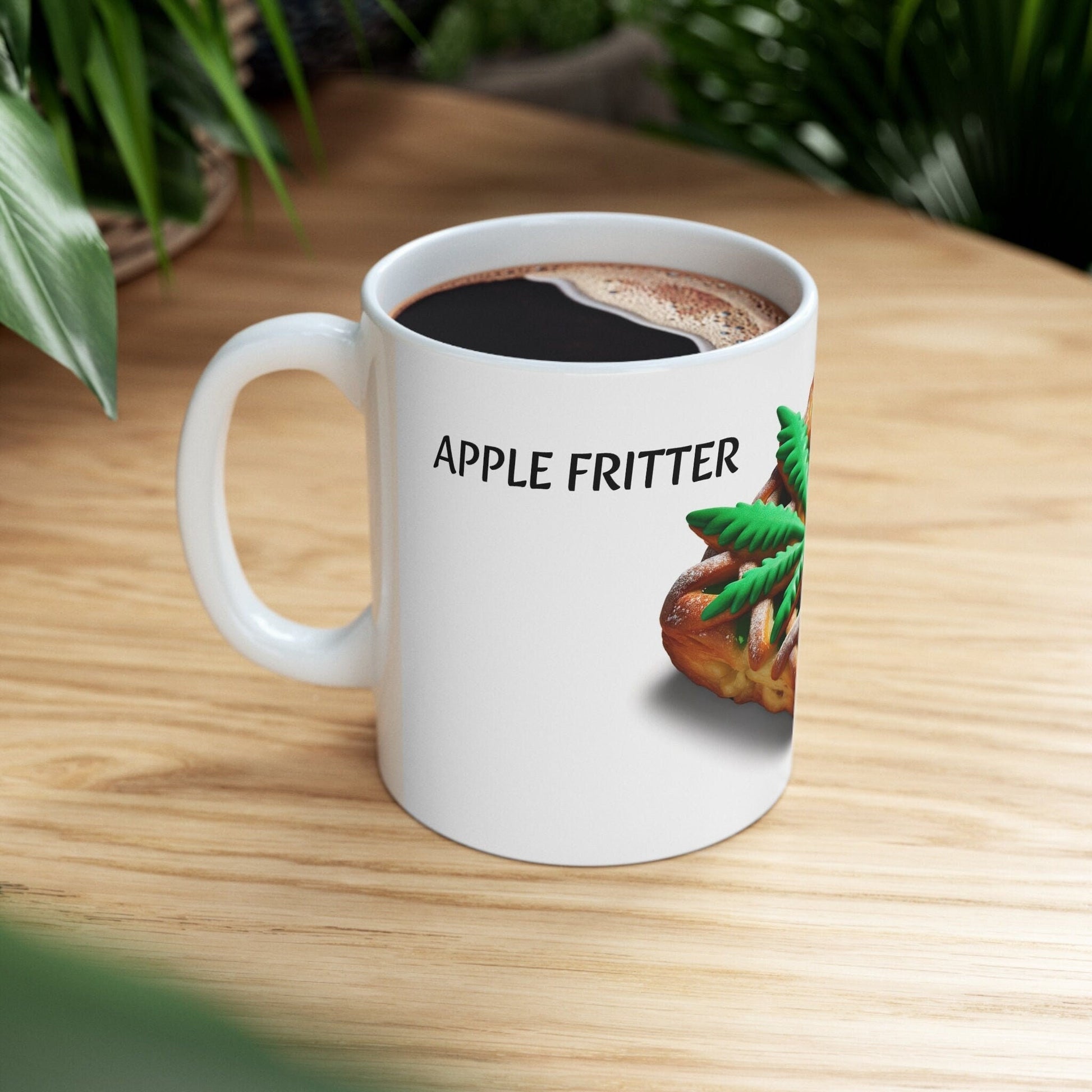 APPLE FRITTER - Weed Coffee Mug (11oz) - Perfect Strains Gift for Smokers, Stoners, Growers; Wake & Bake Mug / 420 Weed Mug, Marijuana Gift