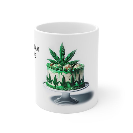 ICE CREAM CAKE - Weed Coffee Mug (11oz) - Perfect Strains Gift for Smokers, Stoners, Growers; Wake & Bake Mug / 420 Weed Mug, Marijuana Gift