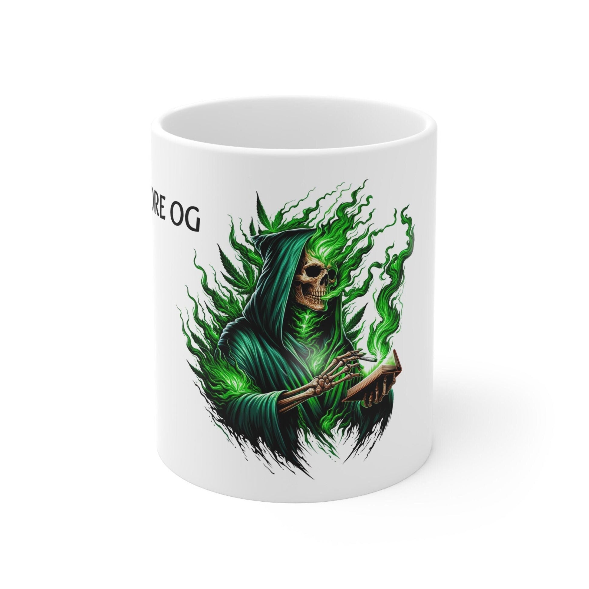 HARDCORE OG - Weed Coffee Mug (11oz) - Perfect Strains Gift for Smokers, Stoners, Growers; Wake and Bake Mug / 420 Weed Mug, Marijuana Gift