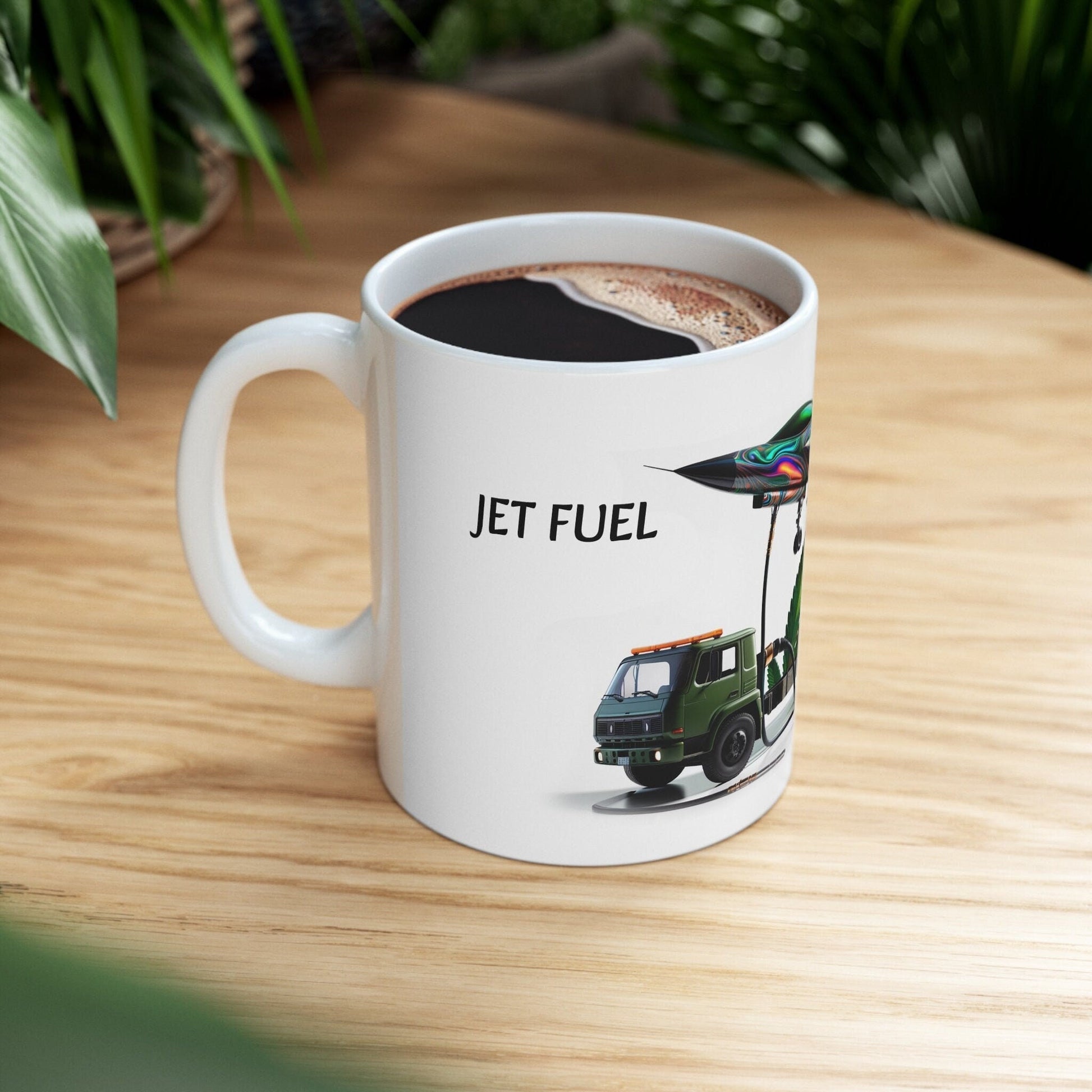 JET FUEL - Weed Coffee Mug (11oz) - Perfect Strains Gift for Smokers, Stoners, Growers; Wake and Bake Mug / 420 Weed Mug, Marijuana Gift