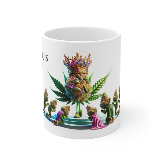 KING LOUIS XIII - Weed Coffee Mug (11oz) - Perfect Strains Gift for Smokers, Stoners, Growers; Wake and Bake / 420 Weed Mug, Marijuana Gift