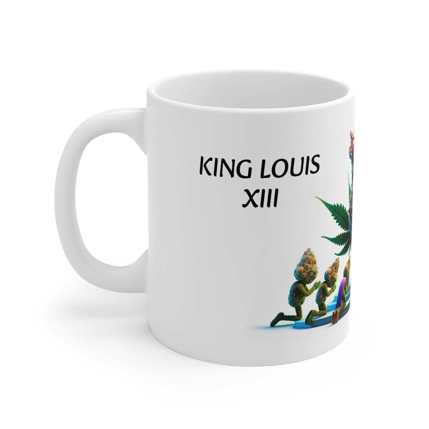 KING LOUIS XIII - Weed Coffee Mug (11oz) - Perfect Strains Gift for Smokers, Stoners, Growers; Wake and Bake / 420 Weed Mug, Marijuana Gift