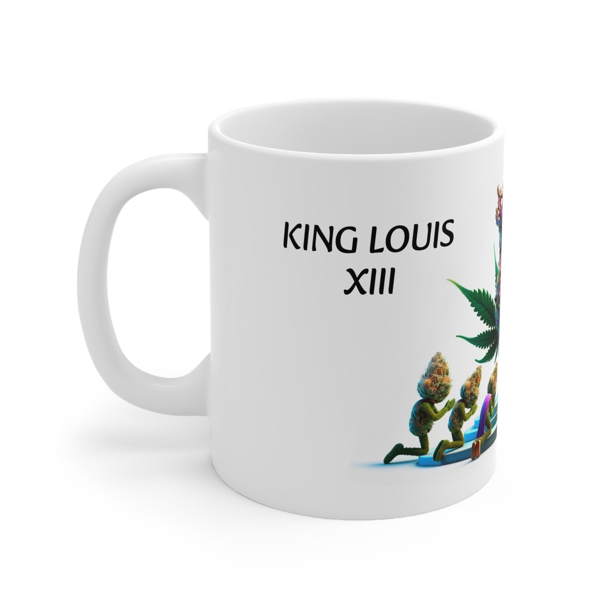 KING LOUIS XIII - Weed Coffee Mug (11oz) - Perfect Strains Gift for Smokers, Stoners, Growers; Wake and Bake / 420 Weed Mug, Marijuana Gift