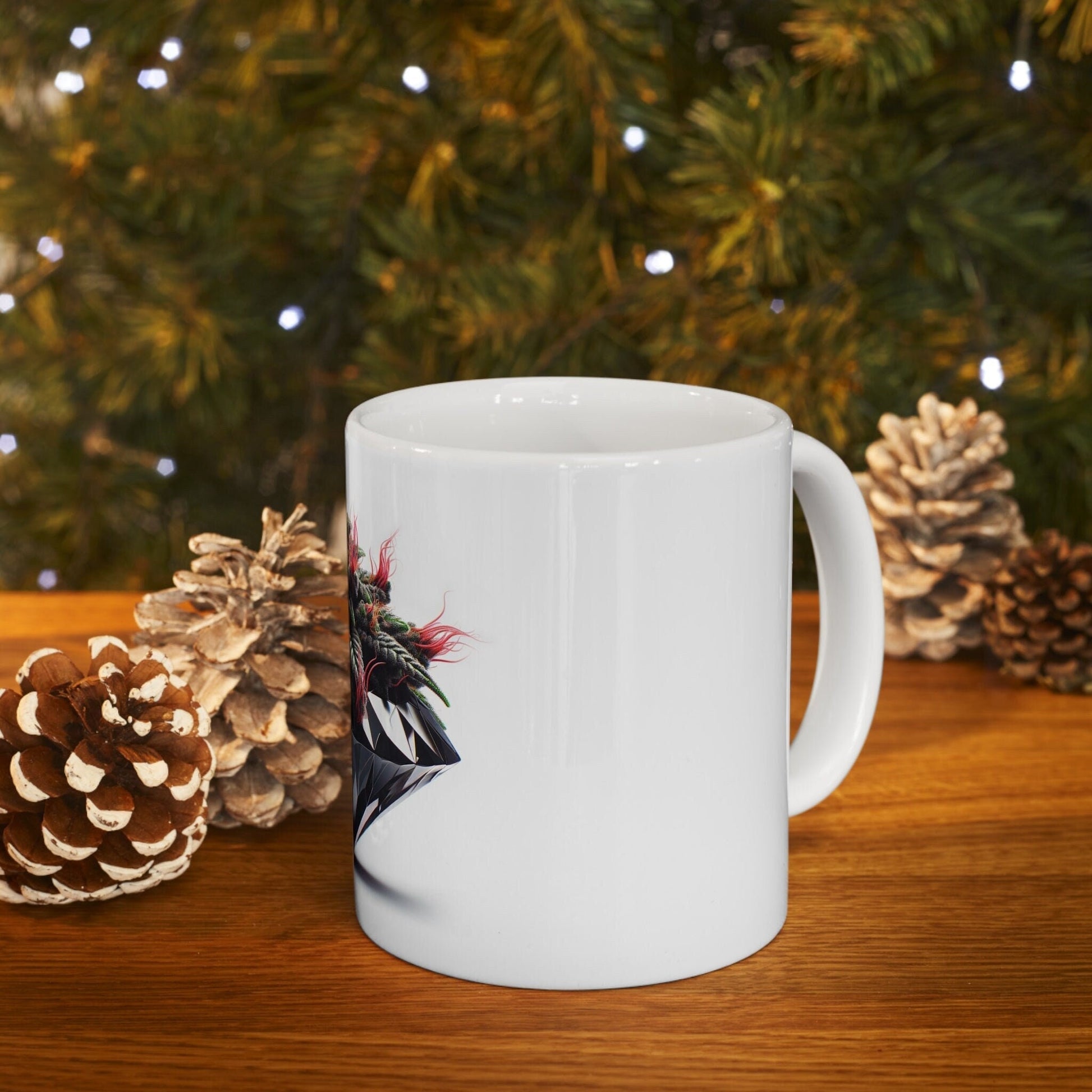 BLACK DIAMOND - Weed Coffee Mug (11oz) - Perfect Strains Gift for Smokers, Stoners, Growers; Wake & Bake Mug / 420 Weed Mug, Marijuana Gift
