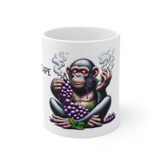 GRAPE APE - Weed Coffee Mug (11oz) - Perfect Strains Gift for Smokers, Stoners, Growers; Wake and Bake Mug / 420 Weed Mug, Marijuana Gift