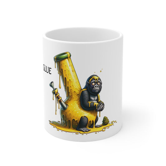 GORILLA GLUE - Weed Coffee Mug (11oz) - Perfect Strains Gift for Smokers, Stoners, Growers; Wake and Bake Mug / 420 Weed Mug, Marijuana Gift