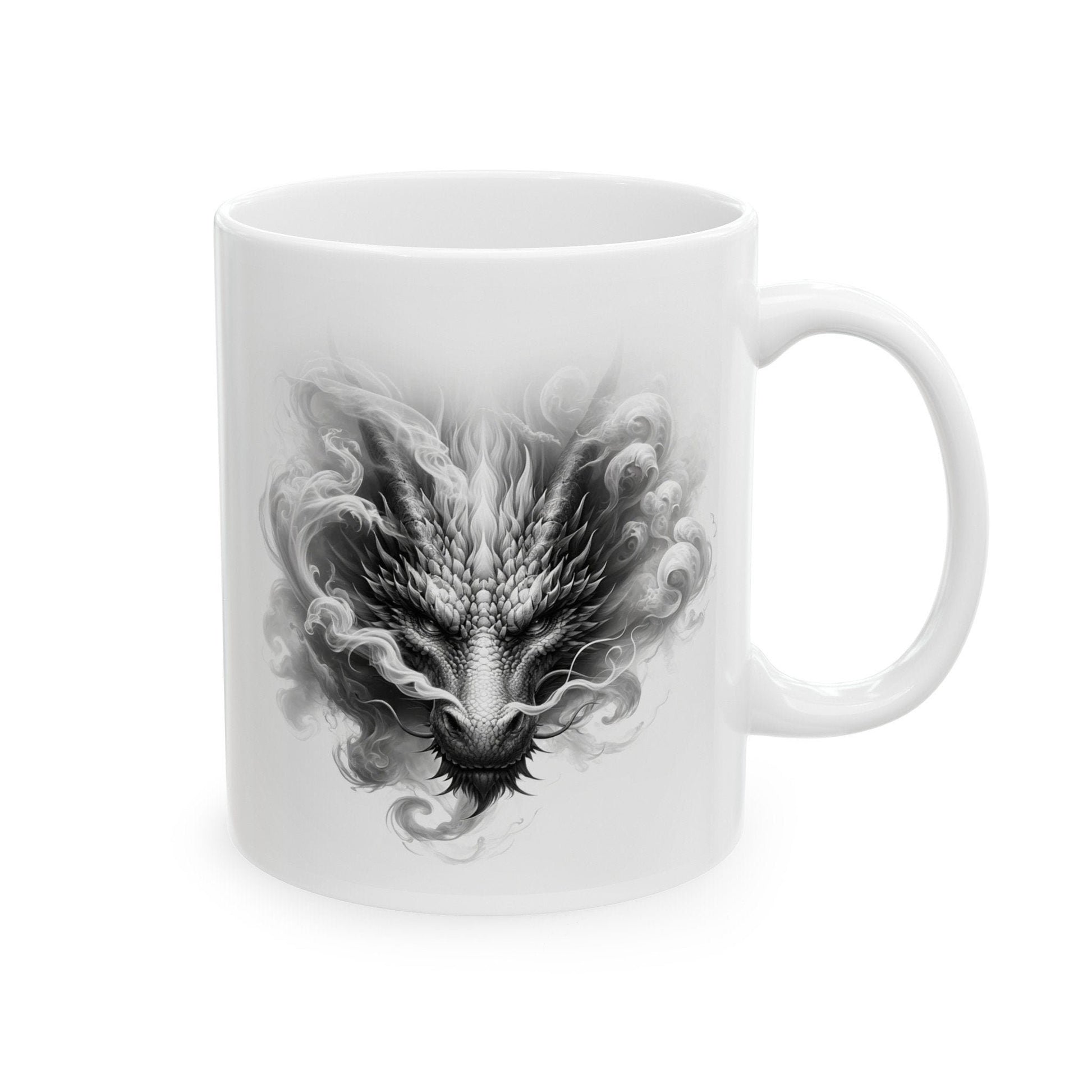 BREATHING DRAGON MUG - 420 Coffee Weed Mug (11oz) - Weed Gift for Stoners, Smokers; Wake & Bake Mug / 420 Mug / Marijuana Gift, Cannabis Mug