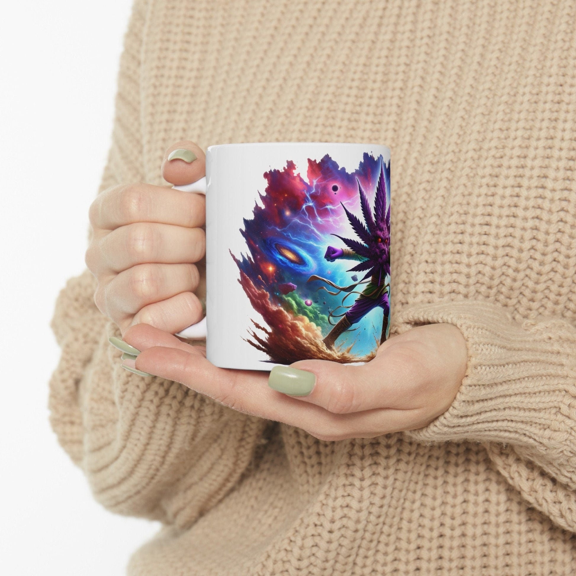 PURPLE WEED MAN - 420 Coffee Weed Mug (11oz) - Weed Gift for Stoners, Smokers; Wake & Bake Mug / 420 Weed Mug / Marijuana Gift, Cannabis Mug