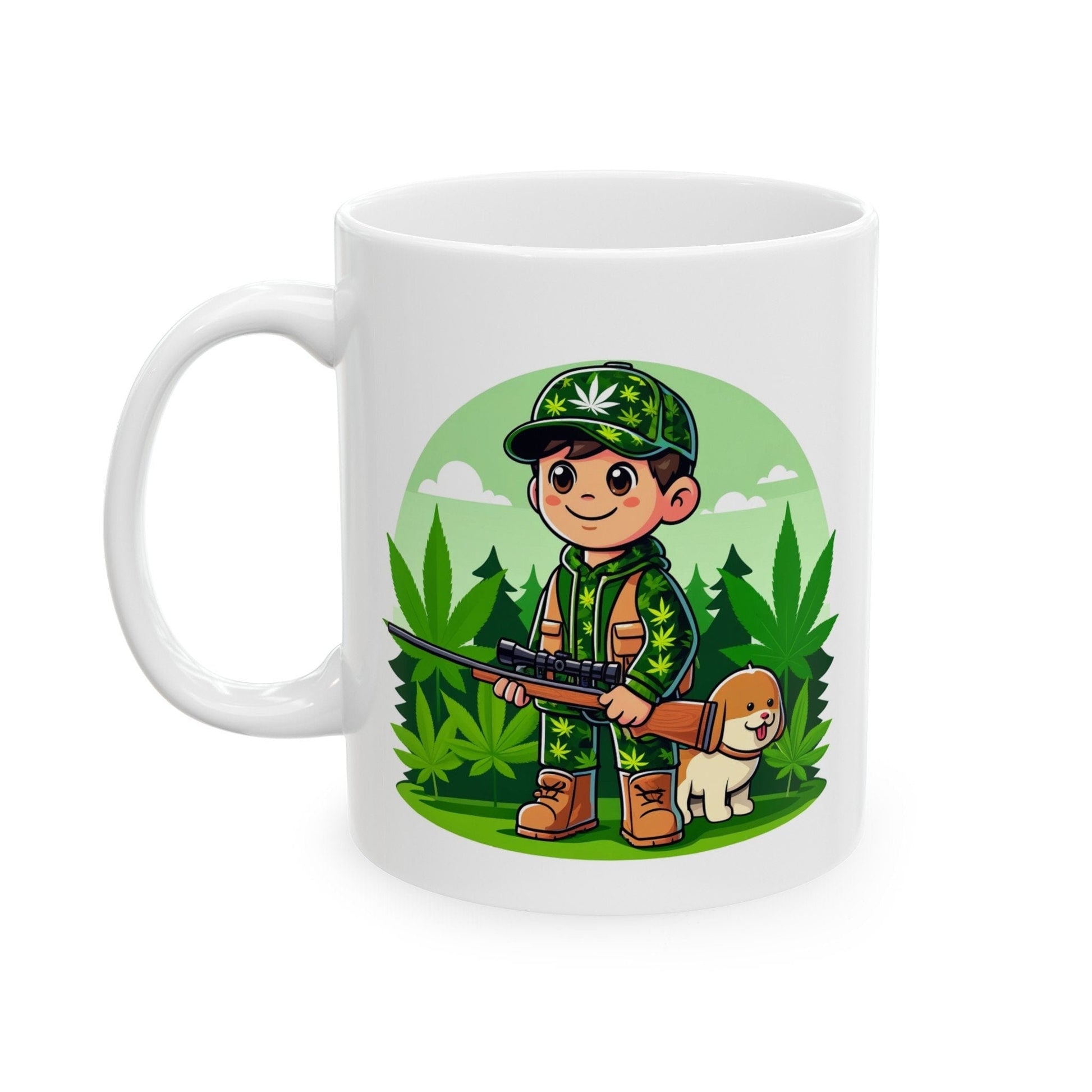 420 HUNTER MUG - Coffee Weed Mug (11oz) - Weed Gift for Stoners; Smokers, Wake & Bake Mug / 420 Weed Mug / Marijuana Gift, 420 Cannabis Mug