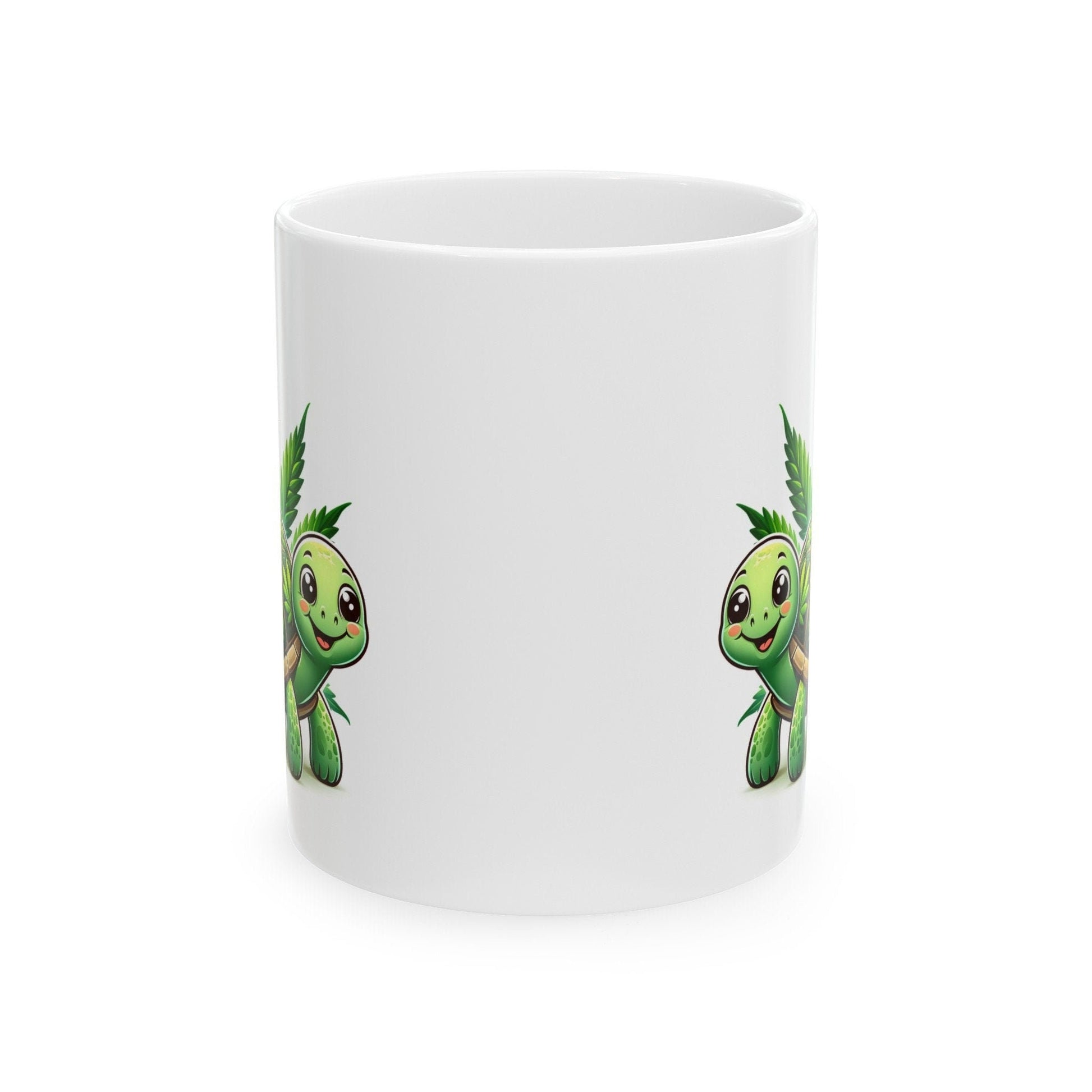 CUTE WEED TURTLE - Coffee Weed Mug (11oz) - Weed Gift for Stoners, Smoker; Wake & Bake Mug / 420 Weed Mug / Marijuana Gift, 420 Cannabis Mug