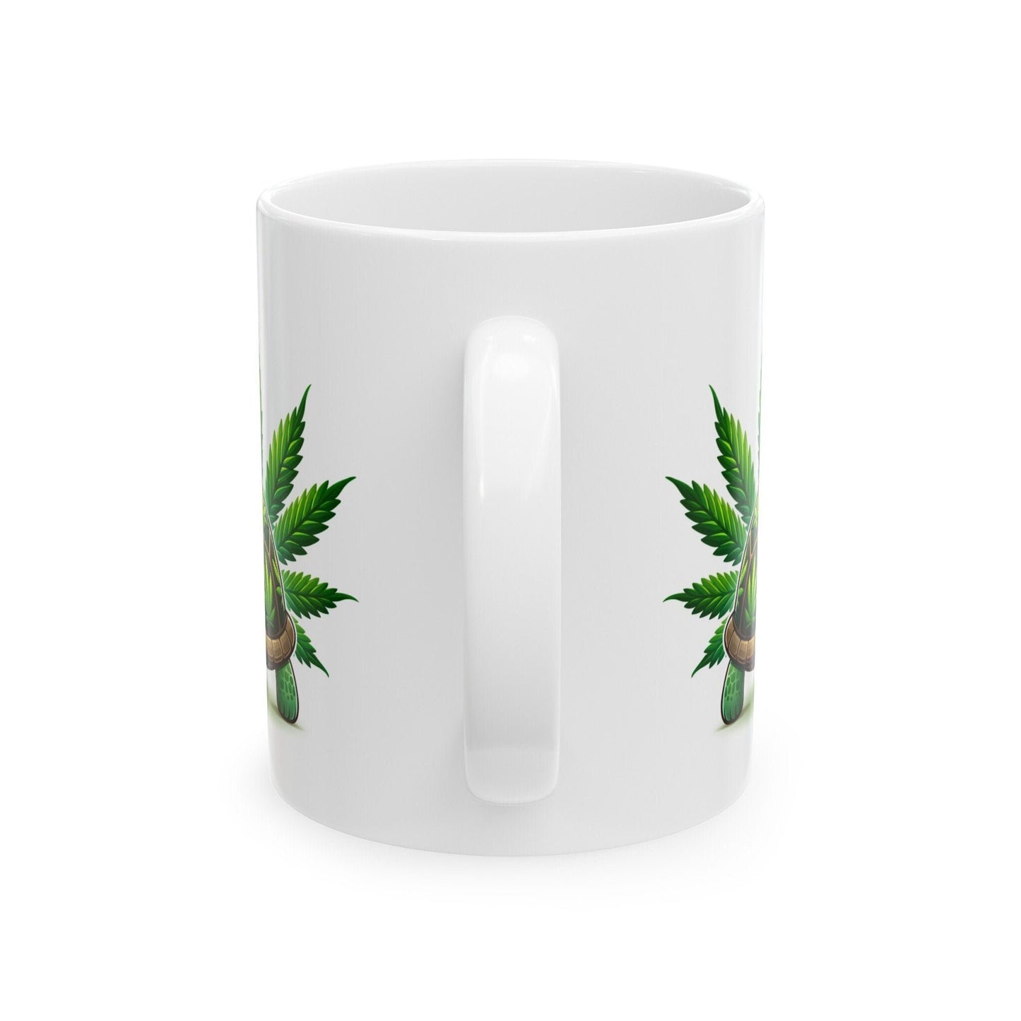 CUTE WEED TURTLE - Coffee Weed Mug (11oz) - Weed Gift for Stoners, Smoker; Wake & Bake Mug / 420 Weed Mug / Marijuana Gift, 420 Cannabis Mug