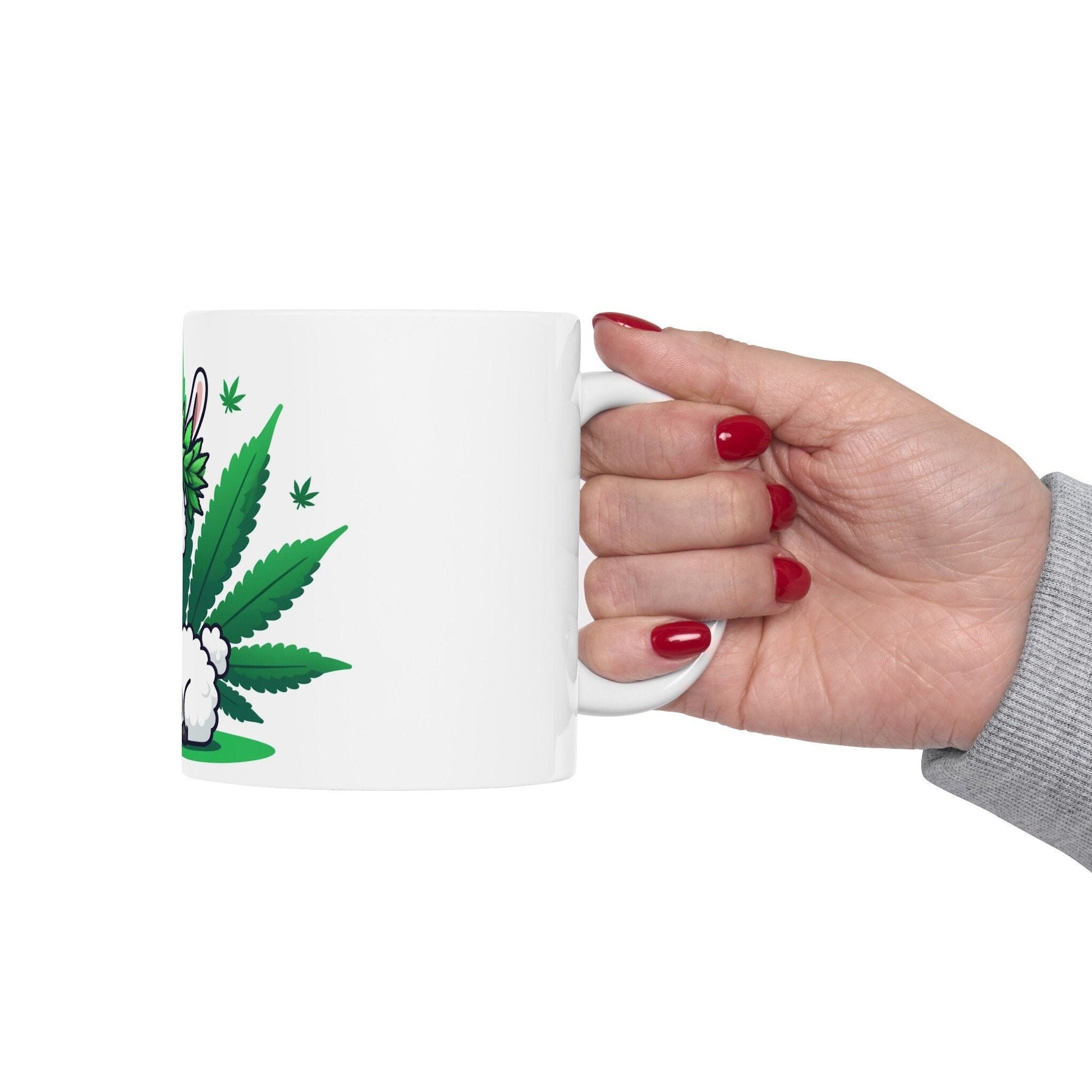 420 WEED LLAMA - Coffee Weed Mug (11oz) - Weed Gift for Stoners, Smoker; Wake & Bake Mug / 420 Weed Mug / Marijuana Gift, 420 Cannabis Mug