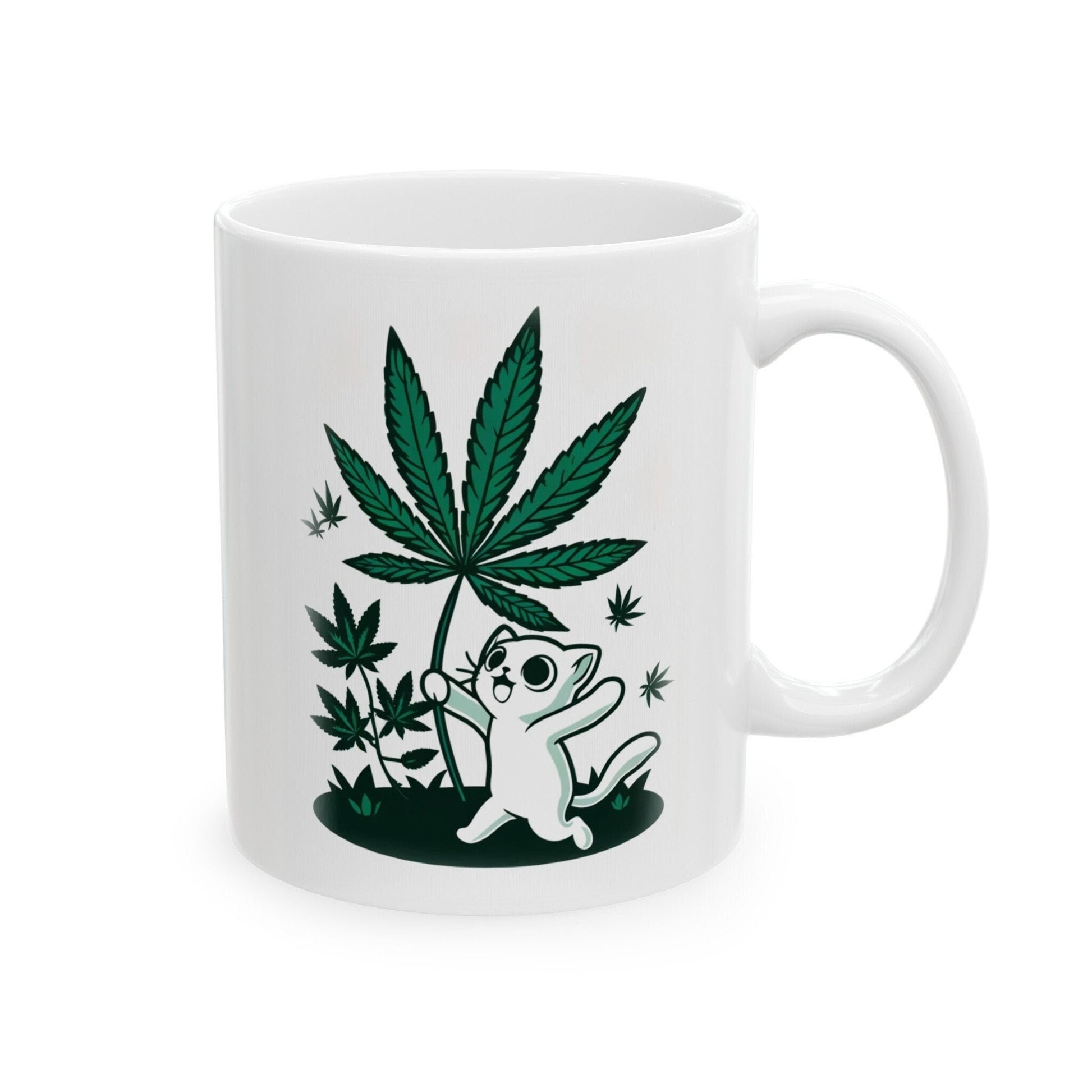 420 WEED KITTY - Coffee Weed Mug (11oz) - Weed Gift for Stoners, Smoker; Wake & Bake Mug / 420 Weed Mug / Marijuana Gift, 420 Cannabis Mug