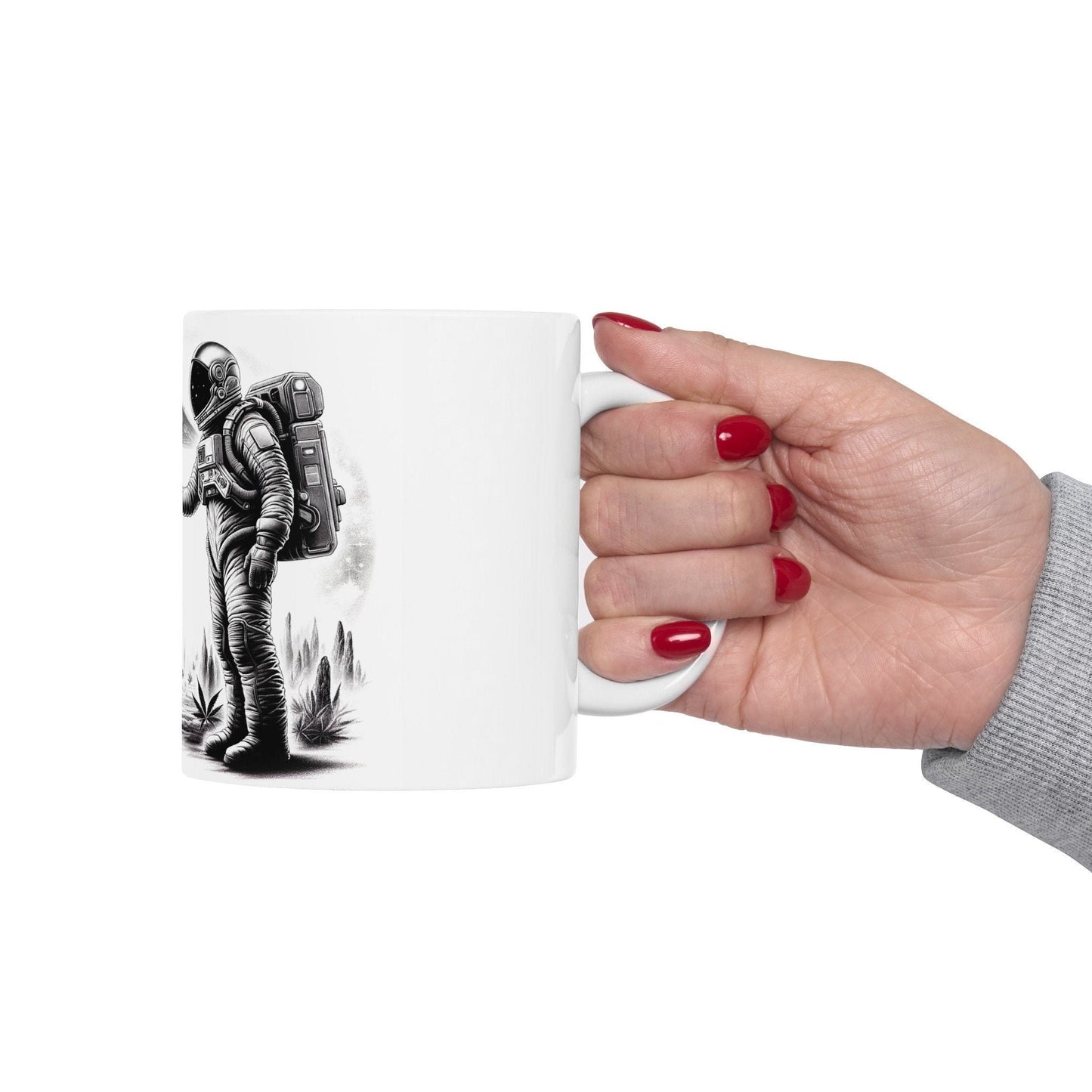 SPACE WEED DEAL - Coffee Weed Mug (11oz) - Weed Gift for Stoners, Smoker; Wake & Bake Mug / 420 Weed Mug / Marijuana Gift, Weed Cannabis Mug