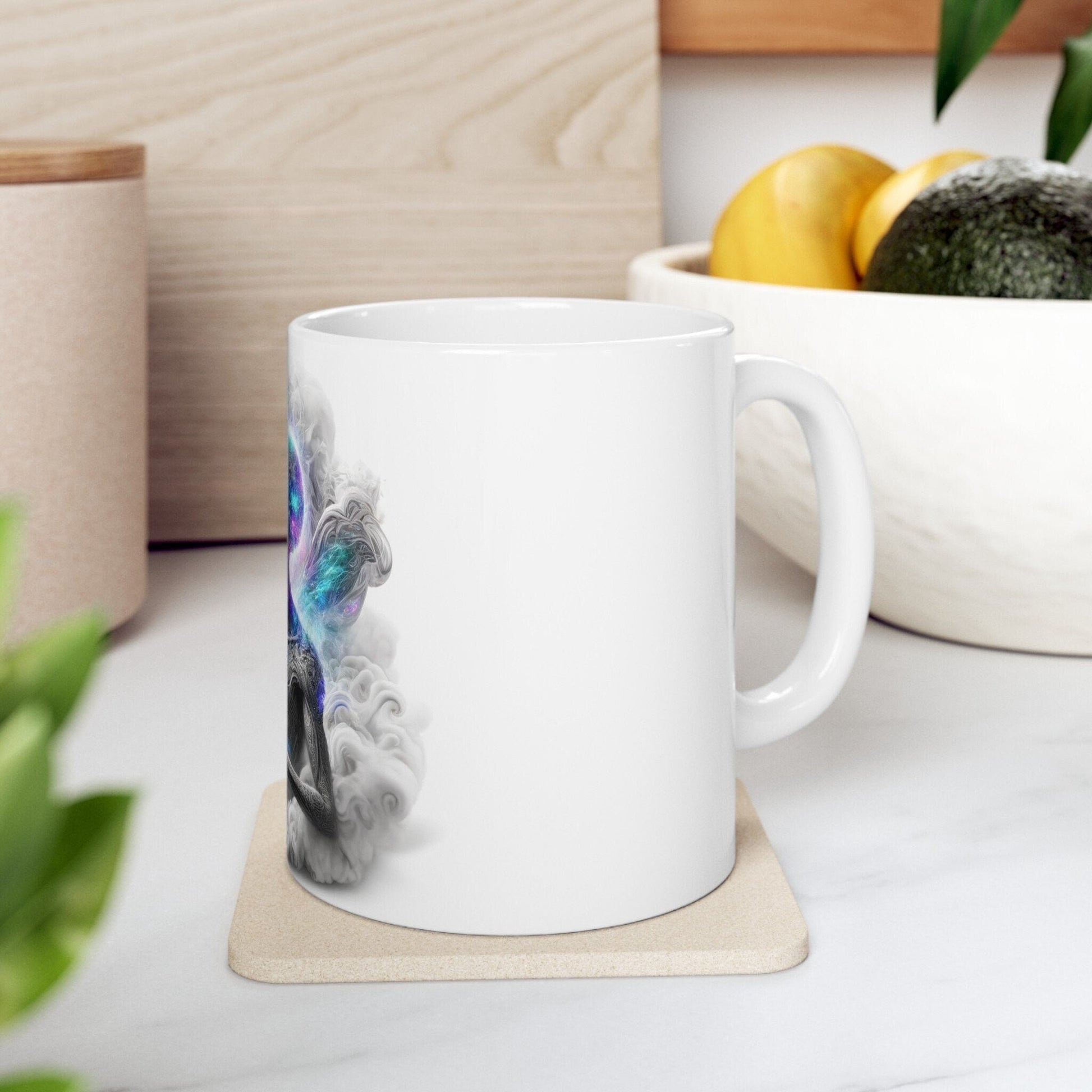 MYSTIC STONER ALIEN - Coffee Weed Mug (11oz) - Weed Gift for Stoners, Smokers; Wake & Bake Mug / 420 Weed Mug / Marijuana Gift, Cannabis Mug