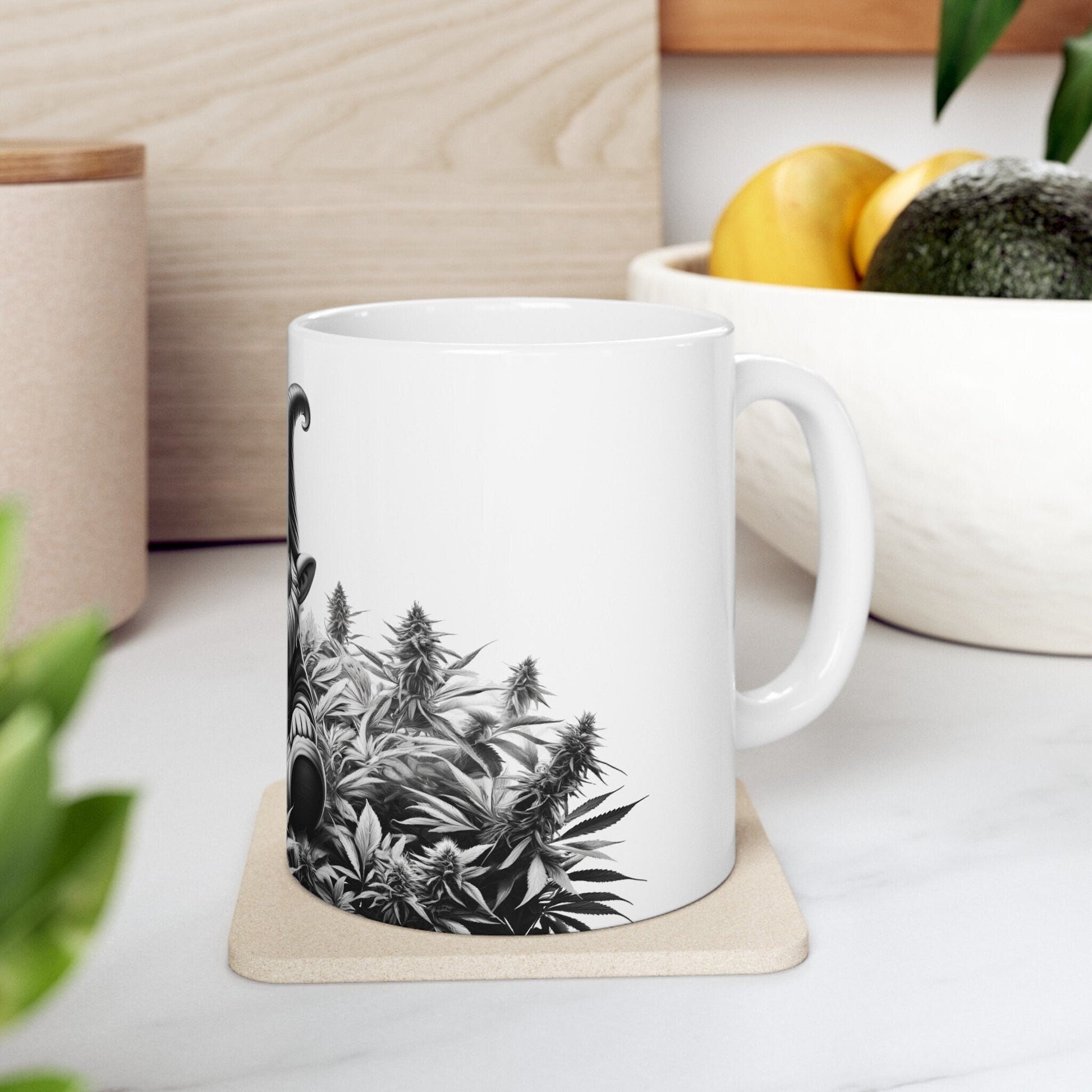 420 GARDEN GNOME - Coffee Weed Mug (11oz) - Weed Gift for Stoners, Smoker; Wake & Bake Mug / 420 Weed Mug / Marijuana Gift, 420 Cannabis Mug