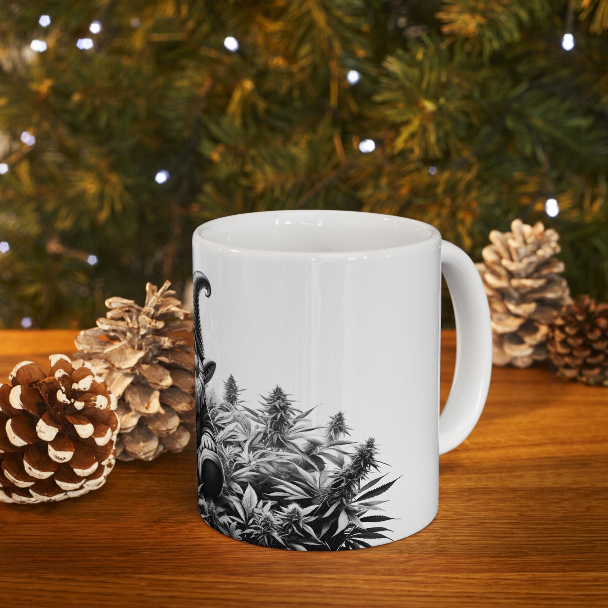 420 GARDEN GNOME - Coffee Weed Mug (11oz) - Weed Gift for Stoners, Smoker; Wake & Bake Mug / 420 Weed Mug / Marijuana Gift, 420 Cannabis Mug