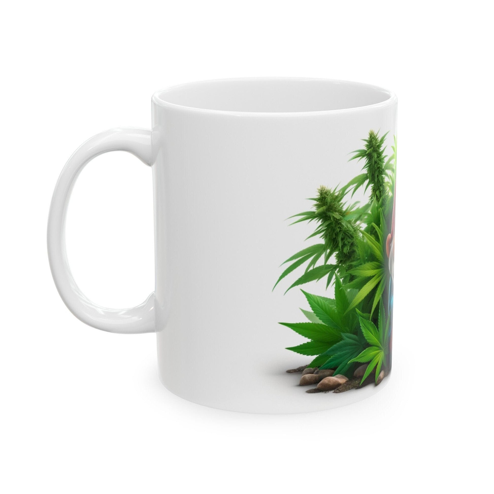 420 GARDEN GNOME - Coffee Weed Mug (11oz) - Weed Gift for Stoners, Smoker; Wake & Bake Mug / 420 Weed Mug / Marijuana Gift, 420 Cannabis Mug