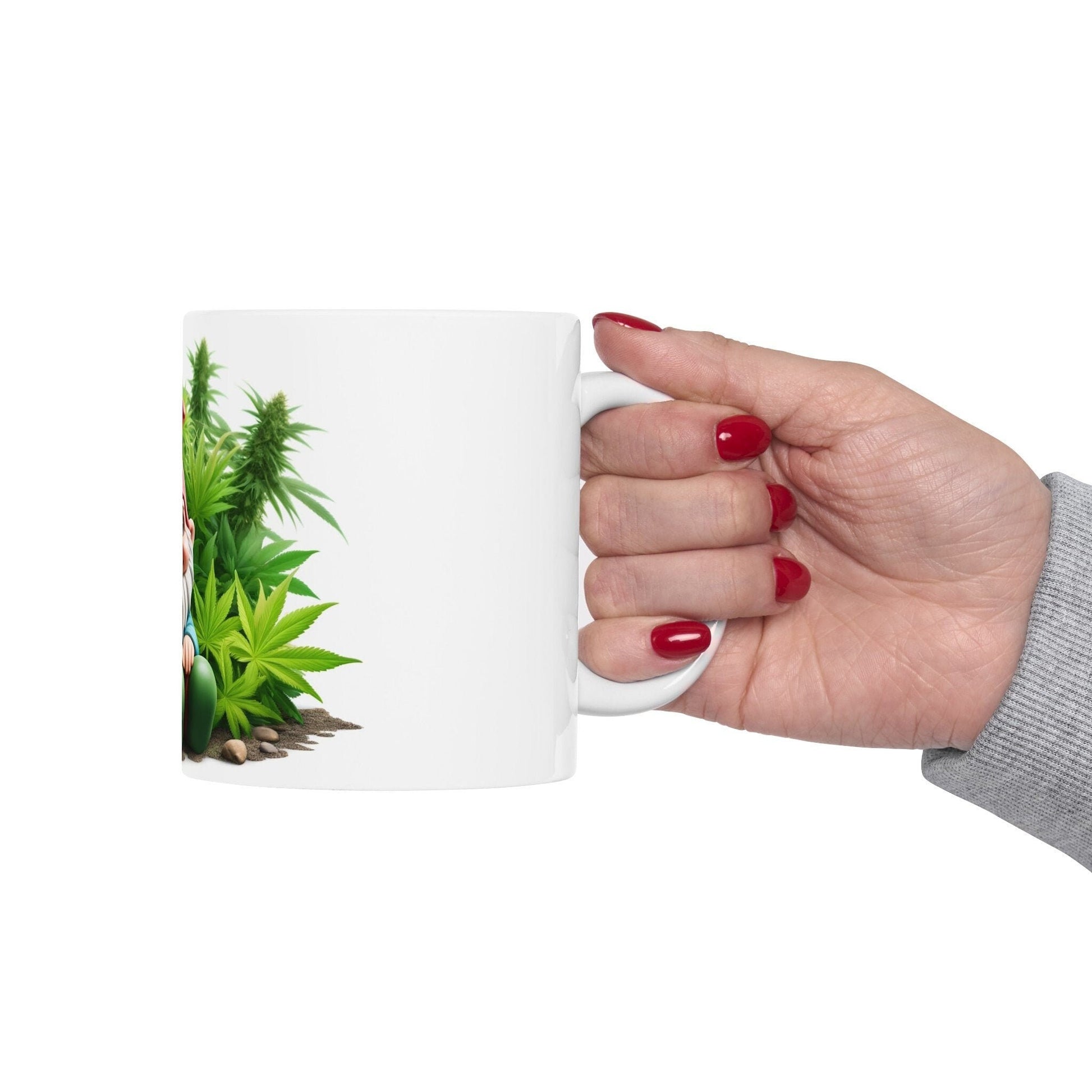 420 GARDEN GNOME - Coffee Weed Mug (11oz) - Weed Gift for Stoners, Smoker; Wake & Bake Mug / 420 Weed Mug / Marijuana Gift, 420 Cannabis Mug