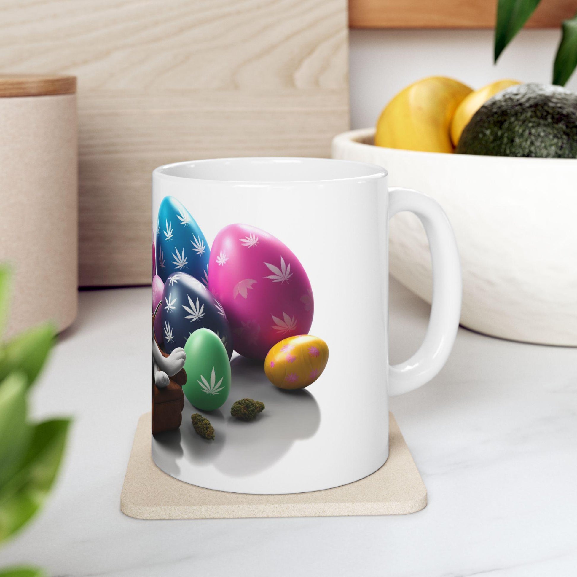 420 EASTER EGGS - Weed Coffee Mug (11oz) - Easter Gift for Stoners, Weed Smokers, Growers; Wake & Bake / 420 Cannabis Mug / Easter Mug