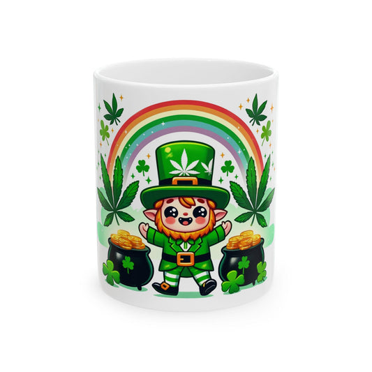 ST PATTYS DAY Mug - Weed Coffee Mug (11oz) - St Pattys Day Gift for Stoners, Smokers; Wake and Bake / Cannabis Mug / 420 St Pattys Day Mug