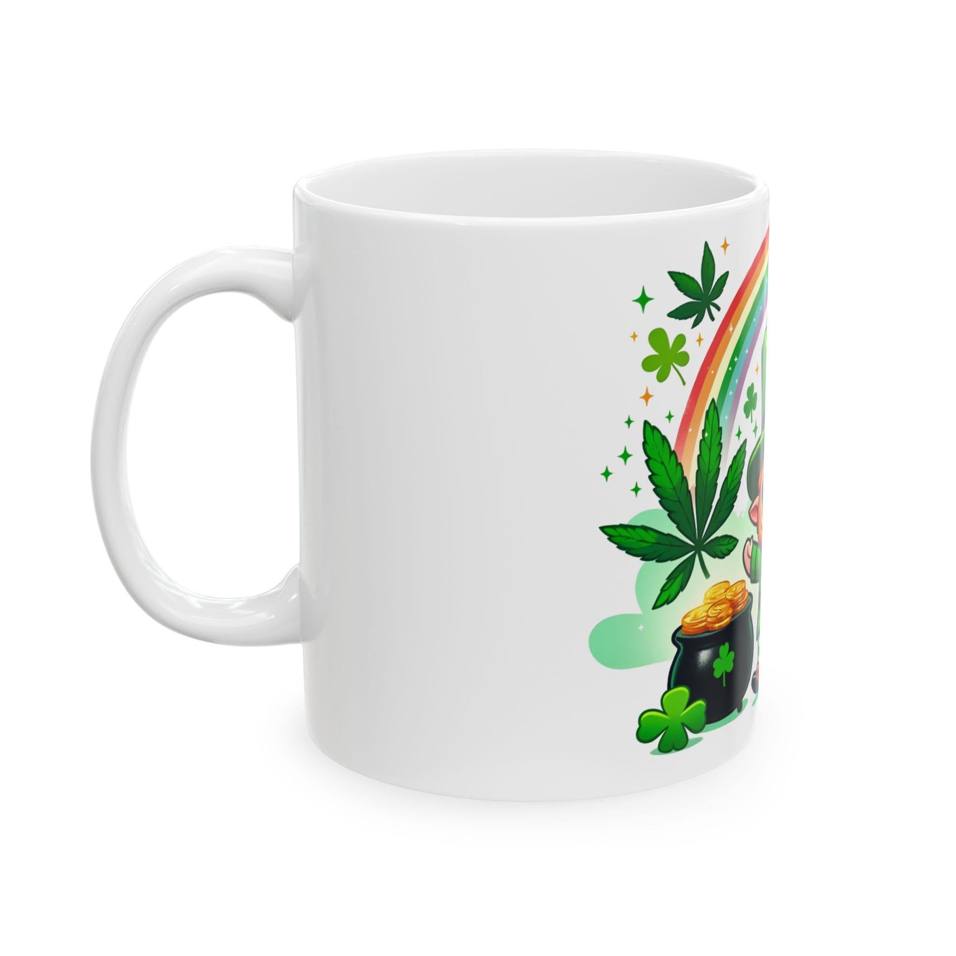 ST PATTYS DAY Mug - Weed Coffee Mug (11oz) - St Pattys Day Gift for Stoners, Smokers; Wake and Bake / Cannabis Mug / 420 St Pattys Day Mug