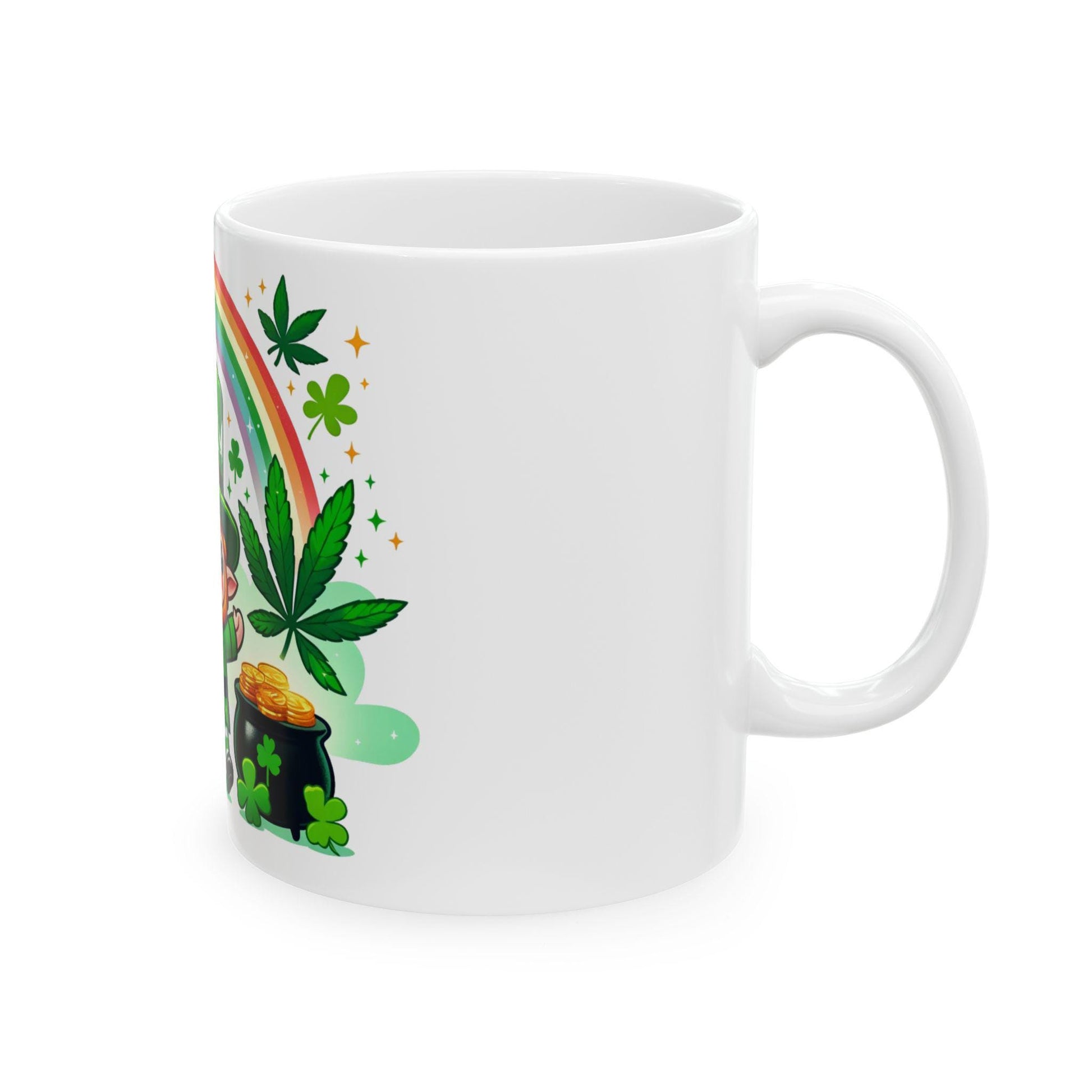 ST PATTYS DAY Mug - Weed Coffee Mug (11oz) - St Pattys Day Gift for Stoners, Smokers; Wake and Bake / Cannabis Mug / 420 St Pattys Day Mug