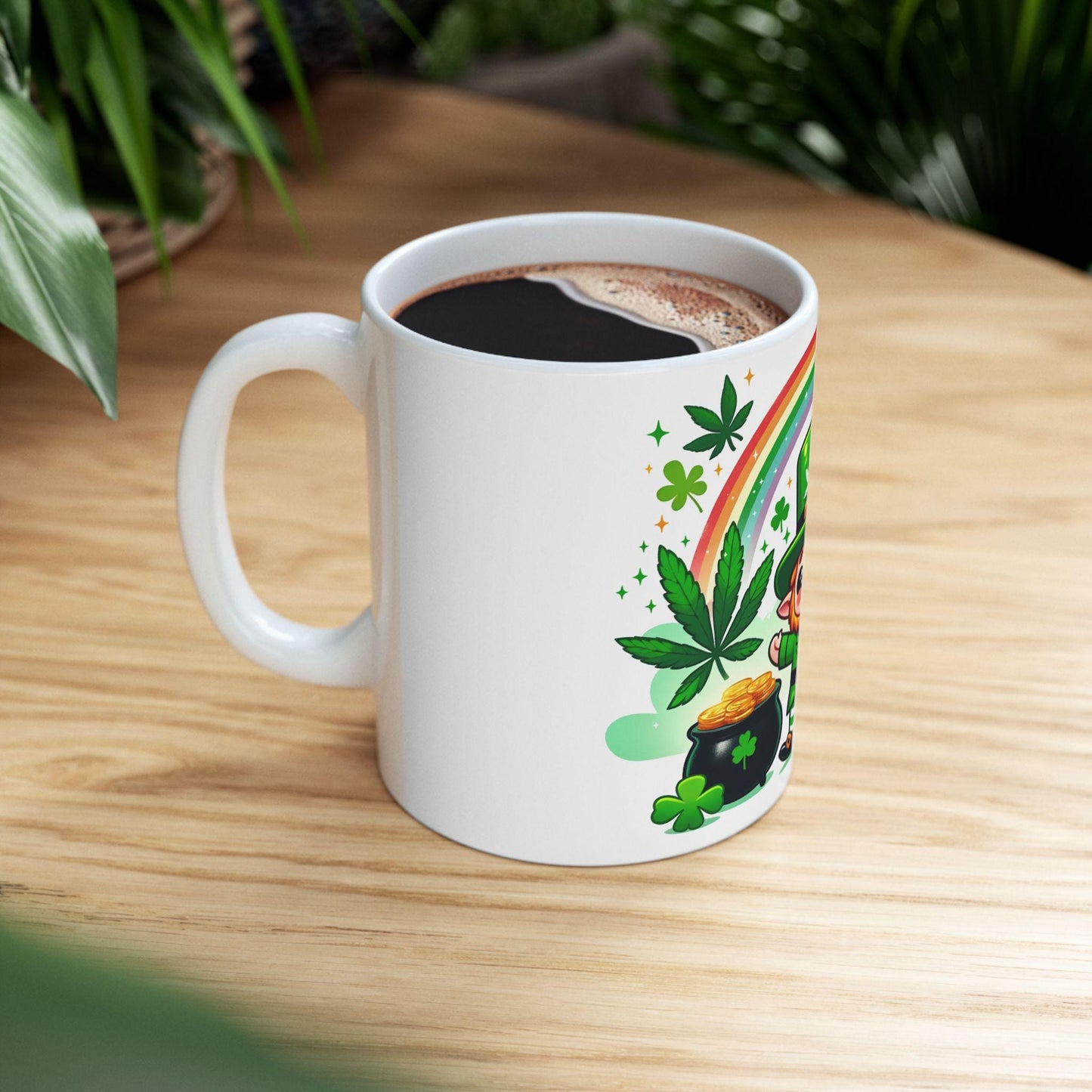 ST PATTYS DAY Mug - Weed Coffee Mug (11oz) - St Pattys Day Gift for Stoners, Smokers; Wake and Bake / Cannabis Mug / 420 St Pattys Day Mug